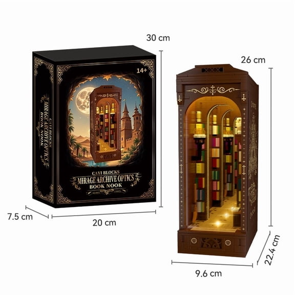 chanbrick Fantasy Mirror Library Building Set Compatible with Lego Gift for Adults Boys Girls 576 Pcs