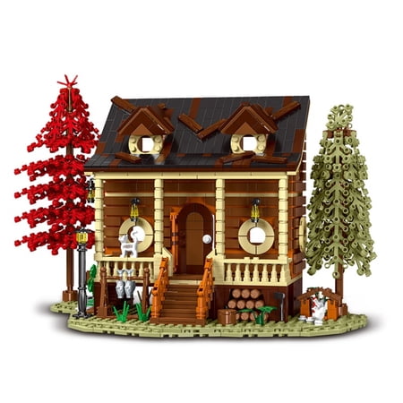 chanbrick Forest Cabin House Building Set Compatible with Lego House Architecture Model Gift for Adults 1645 Pcs