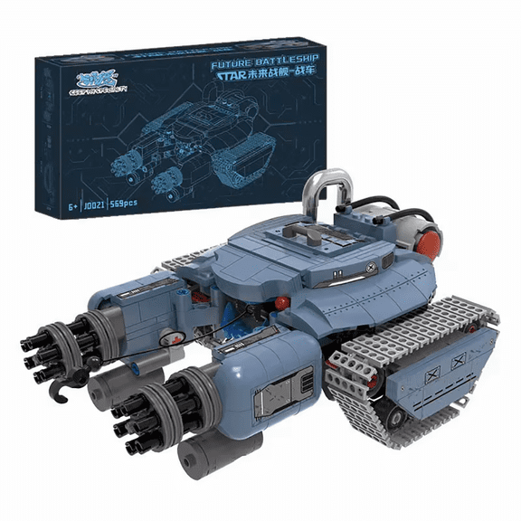 chanbrick Future Battleship Tank Building Set Compatible with Lego Tank Model for Adults Boys 569 Pcs
