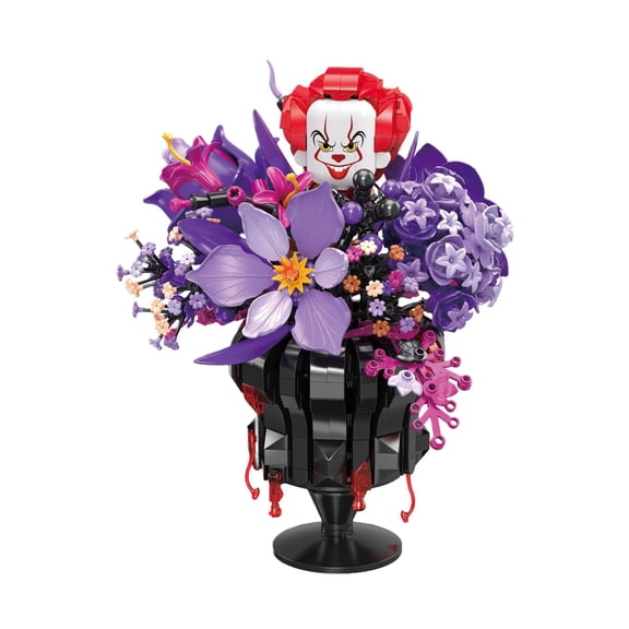 chanbrick Gothic Purple Flower Building Set Compatible with Lego Horror Botanical Decor for Adults 1105 Pcs
