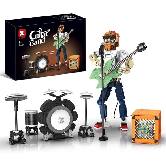 chanbrick Guitarist Musician Building Set with Bluetooth Speaker Compatible with Lego Gift for Music Lover 721 Pcs