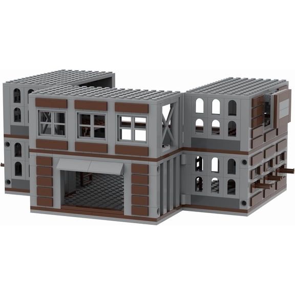 chanbrick Military Scene Building Set Compatible with Lego WW2 House Architecture for Adults 682 Pcs