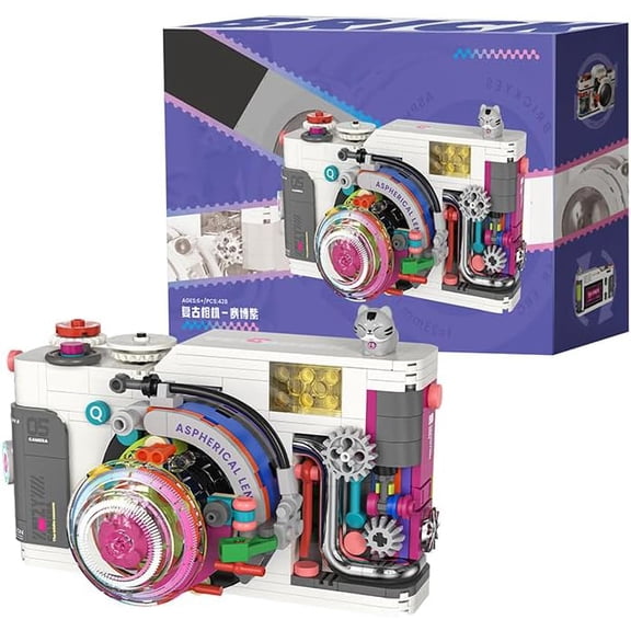chanbrick Retro Camera Building Block set for Adults Boys Girls Not Compatible with Lego 428 Pcs