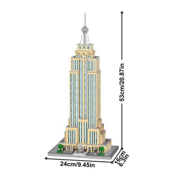chanbrick The Empire State Building Set Mini Not Compatible with Lego Architecture Model for Adults 3819 Pcs