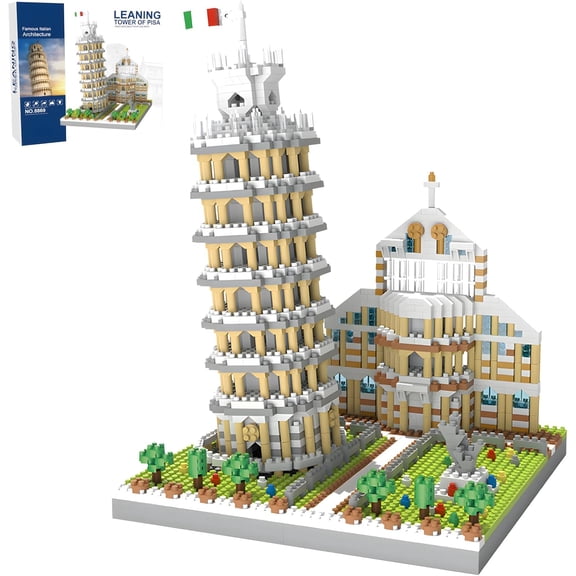 chanbrick The Leaning Tower of Pisa Building Set Mini Not Compatible with Lego Architecture Model for Adults 2500 Pcs
