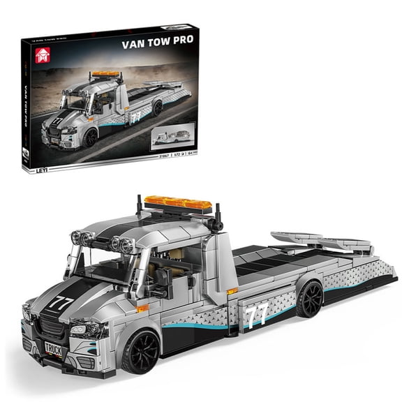 chanbrick Trailer Truck Buliding Set Compatible with Lego Truck Vehicle for Adults Boys 672 Pcs