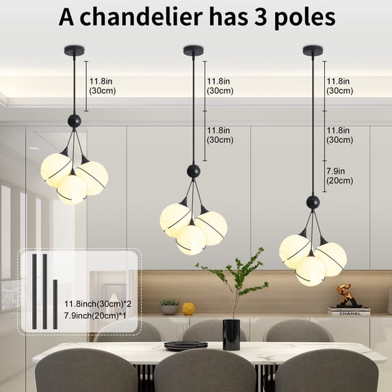 chandelier lighting living room dining room western style room retro cute 3 light led bulb