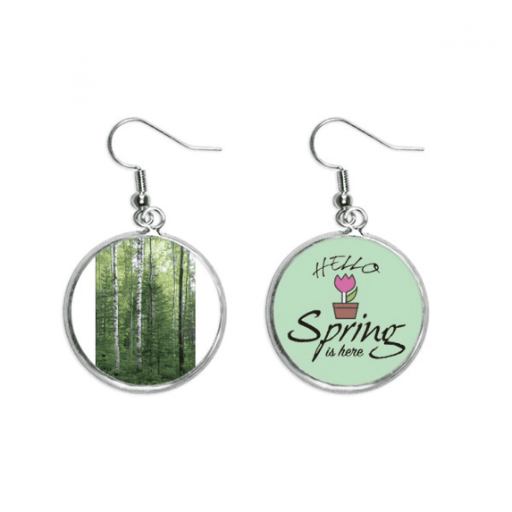 changbai mountain gray white fir decoration dangle season sp earring jewelry