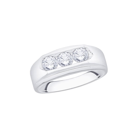 channel Set Diamond Fashion Ring in 10K White Gold (1 cttw, G-H, I2-I3)