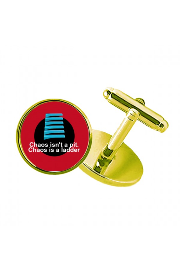 chaos pit ladder art deco fashion studded business metal cufflinks en