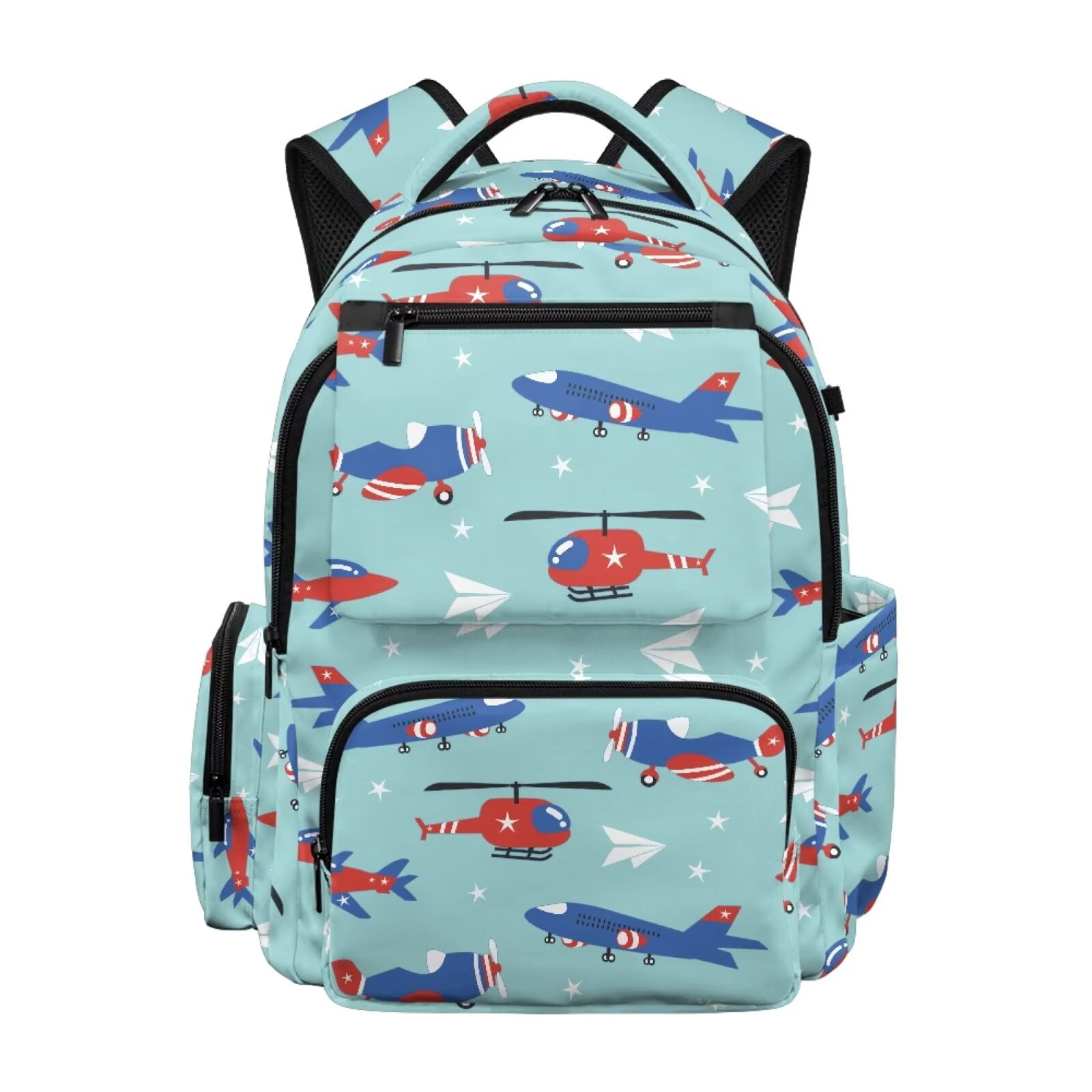 airplane backpack kids Jucciaco Plane and Aircraft with Lunch Bag, School Travel Backpack for Teens Boys Girls Backpacks Set : Electronics capacity storage with pockets and a laptop sleeve so theyre always ready for classroom activities or daily travel. Chaqlin Airplane Print Kids School