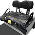 thumbnail image 1 of chaqlin Black & Gold Abstract Marble Pattern Golf Cart Seat Covers Comfortable, with Pockets, Suitable for Summer, Fit for Club Car, 1 of 8