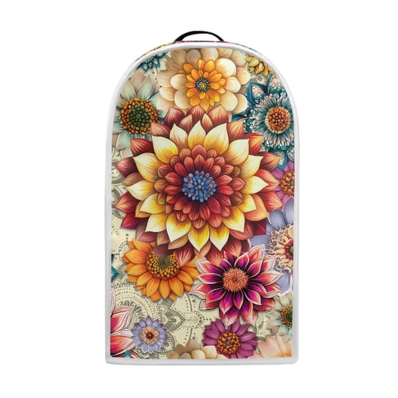 chaqlin Boho Flower Print Blender Dust Cover with Handle Anti Fingerprint Dust Protection Stand Mixer Coffee Maker Appliance Protector