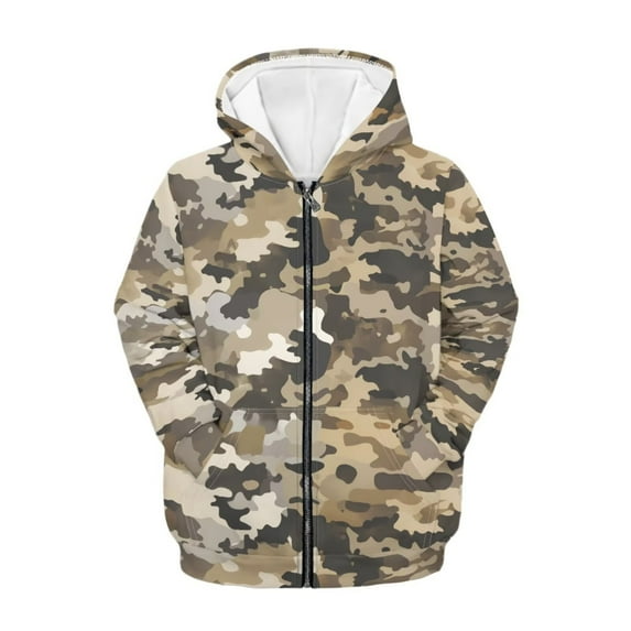 chaqlin Camo Hoodies for Boys 14-16 Casual Zip Up Hoodie Sweatshirt Lightweight Soft Sports Coat Kids Long Sleeve Jackets with Pockets