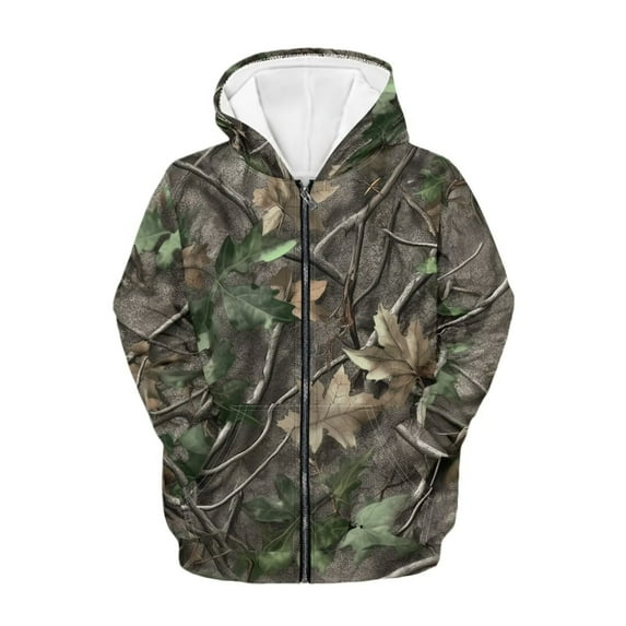 chaqlin Camo Hunting Hoodies for Boys Girls 8-10 Trendy Y2K Zip Up Hooded Kids Long Sleeve Sweatshirt Jacket Lightweight Loose Sport Coat Kids Pullover Top with Pockets