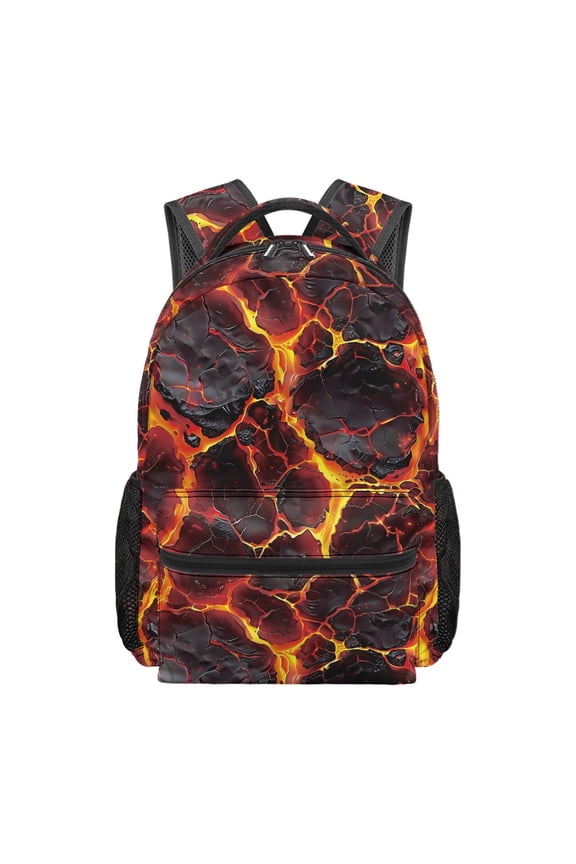 Flame Backpack for Girls School Kids 8-12 Elementary Middle School Backpack with Adjustable Strap 17 Inch Bookbag Lightweight Daypack Back Packs