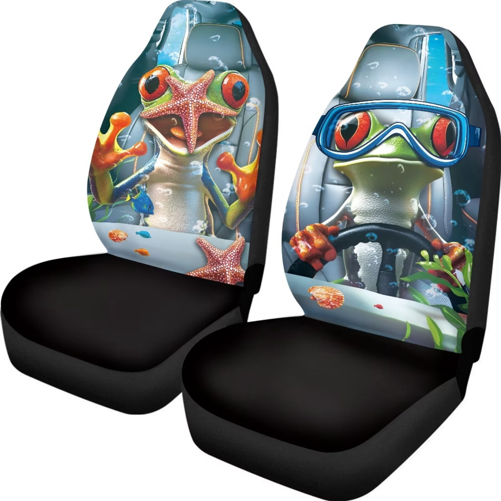 chaqlin Funny Bear Seat Cover for Car High Back Front Auto Seat Covers ...