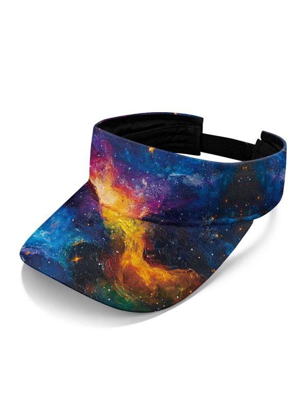 Galaxy Star Print Sun Visor Hat Adjustable Visors Women Men Outdoor Sports Tennis Golf Beach Travel Cap