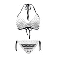thumbnail image 1 of chaqlin Geometric Halter Triangle Bikini Set - Sexy Tie Side Two Piece Swimsuit for Beach & Vacation | Quick Dry, Figure Hugging, 1 of 9