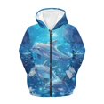 thumbnail image 1 of chaqlin Girls Dolphin Hoodies Size 11-13 Trendy Y2K Zipper Hoodie Sweatshirts Kids Long Sleeve Hooded Jacket Winter Drop Shoulder Cardigan with Pockets, 1 of 7