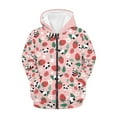 thumbnail image 1 of chaqlin Girls Panda Hoodies Size 8-10 Kids Long Sleeve Zipper Sweatshirts Strawberry Full-Zip Hooded Jacket Casual Outerwear with Pockets Fall Winter Clothes, 1 of 7