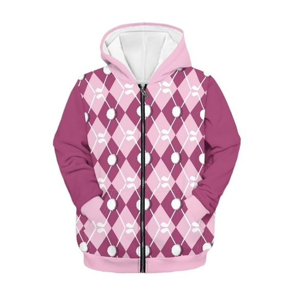 chaqlin Golf Ball Sweatshirts for Girls 8-10 Trendy Y2K Zip up Hoodies Kids Hoodie Jacket Casual Long Sleeve Sport Coat with Pockets Fall Winter Fashion Clothes