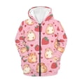 thumbnail image 1 of chaqlin Guinea Pig Hoodies for Teen Girls Trendy Y2K Zip Up Hoodie Strawberry Long Sleeve Hooded Sweatshirts Kids School Jacket with Pocket Fall Winter Clothes, 1 of 7