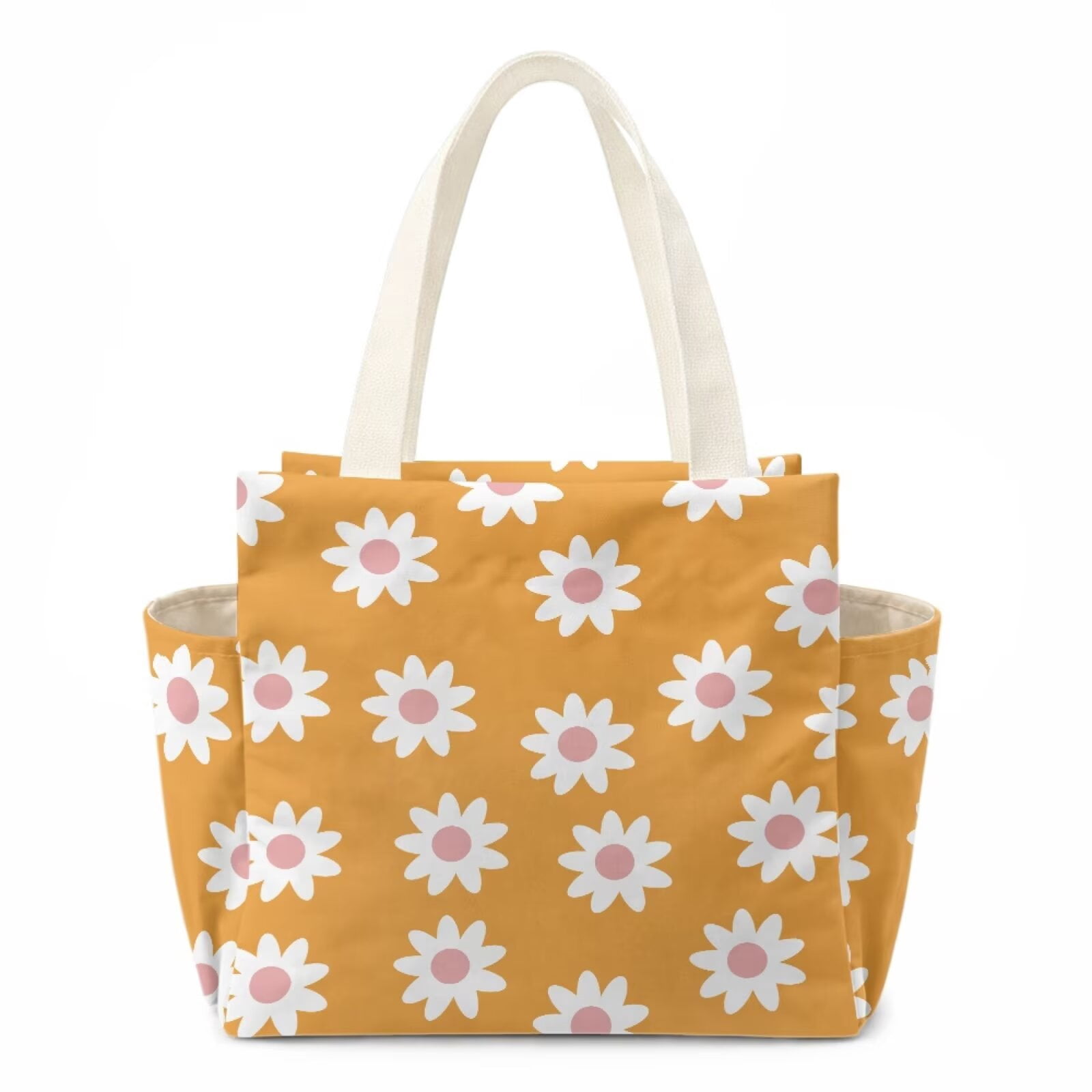chaqlin Hippie Flower Print Lunch Box for Women Men Cooler Reusable ...