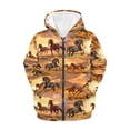 thumbnail image 1 of chaqlin Horse Zip up Hoodies for Girls Boys Size 8-10 Trendy Y2K Hoodie Sweatshirts Casual Long Sleeve Hooded Coat Kids Sweater Top with Pockets, 1 of 7