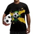 thumbnail image 1 of chaqlin Jamaica Flag Football Pattern Soccer Jerseys Breathable Running Shirt Short Sleeve T-Shirt Quick-Dry Team Uniforms for Men & Youth, 1 of 6