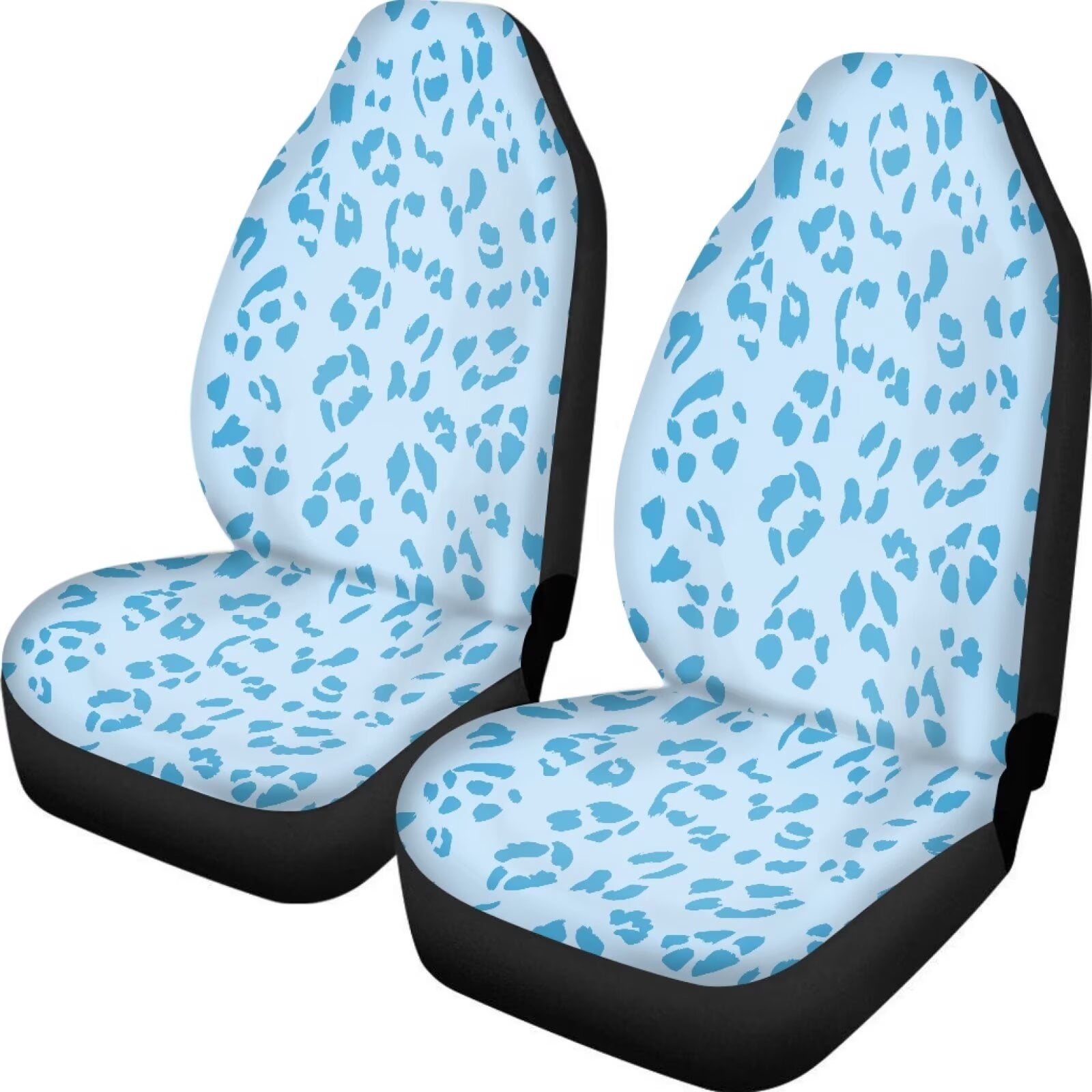 chaqlin Leopard Print Car Front Seat Cover 2 Pcs Set Non-Slip Car Seat ...