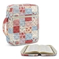 thumbnail image 1 of chaqlin Lightweight Portable Bible Cover, Strawberry Patchwork Quilted Case with Inner Pockets to Carry Scripture Books, Pens, Convenient Christian Accessories for Weekend, Outdoor, 1 of 7