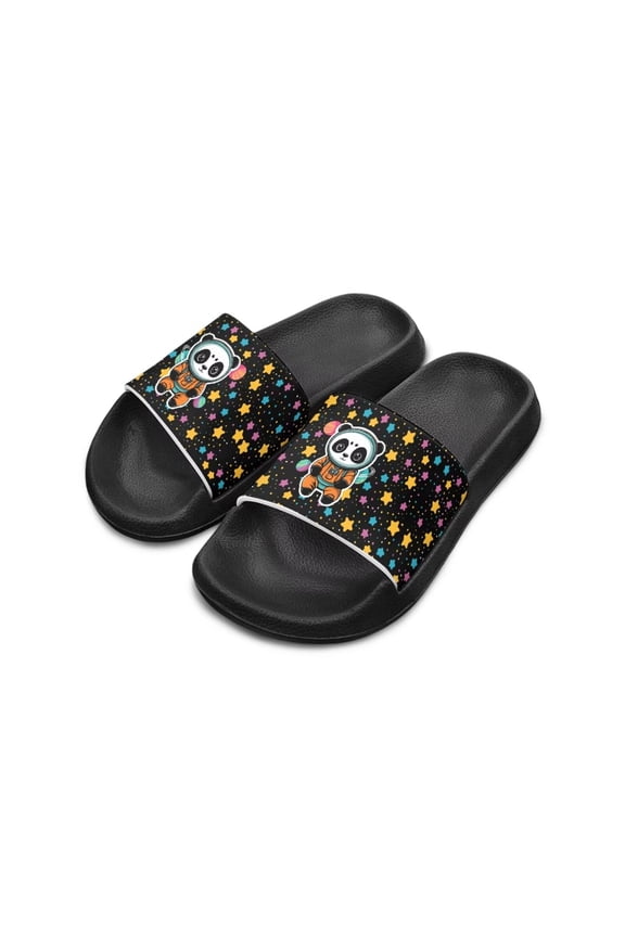 Panda Stars Sandals House Slides Children's Cute Slippers Soft Cushioned Non-Slip Shower Beach Pool Indoor Outdoor Fashionable Little Kid 11