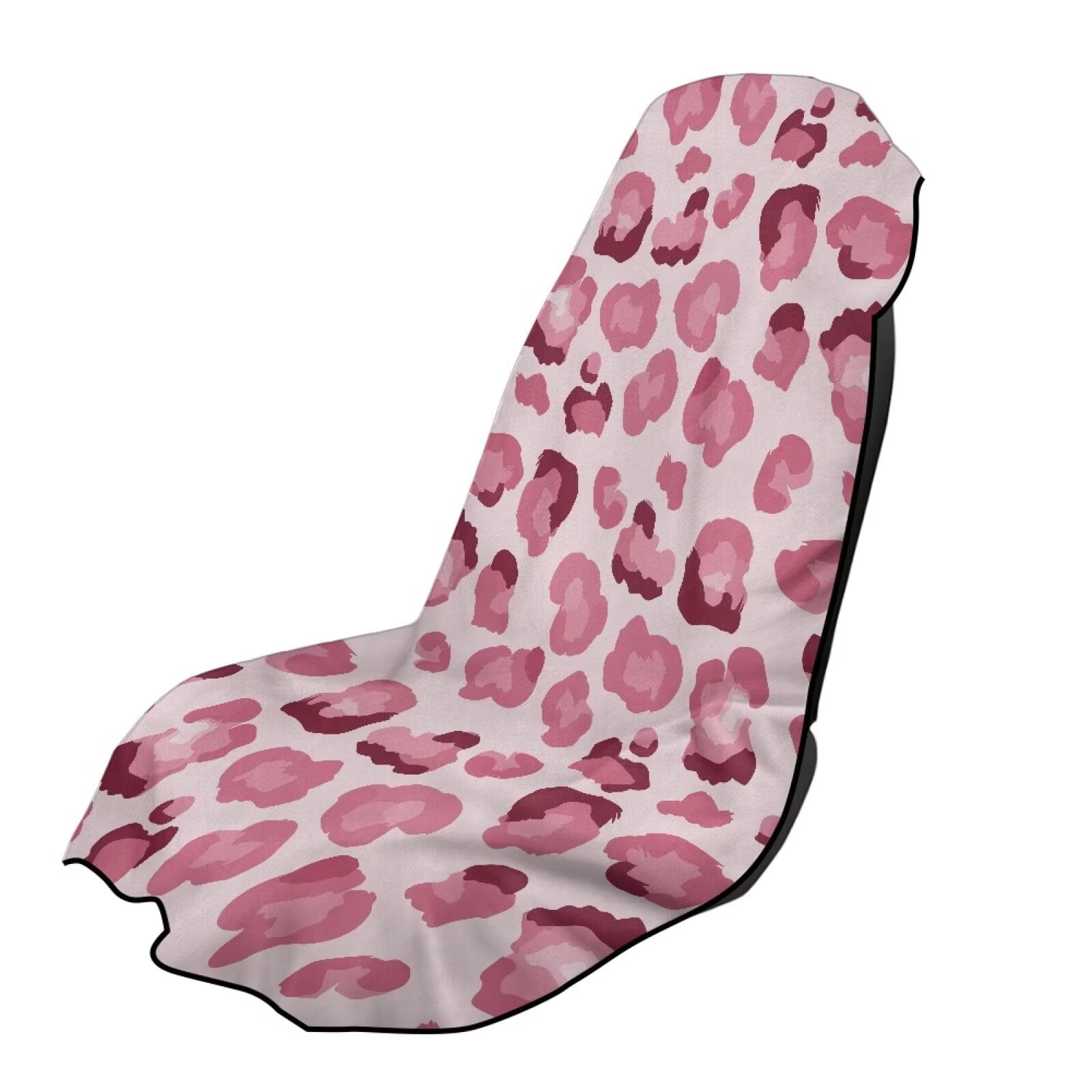 chaqlin Pink Leopard Print Waterproof Sweat Resistant Car Seat Cover ...