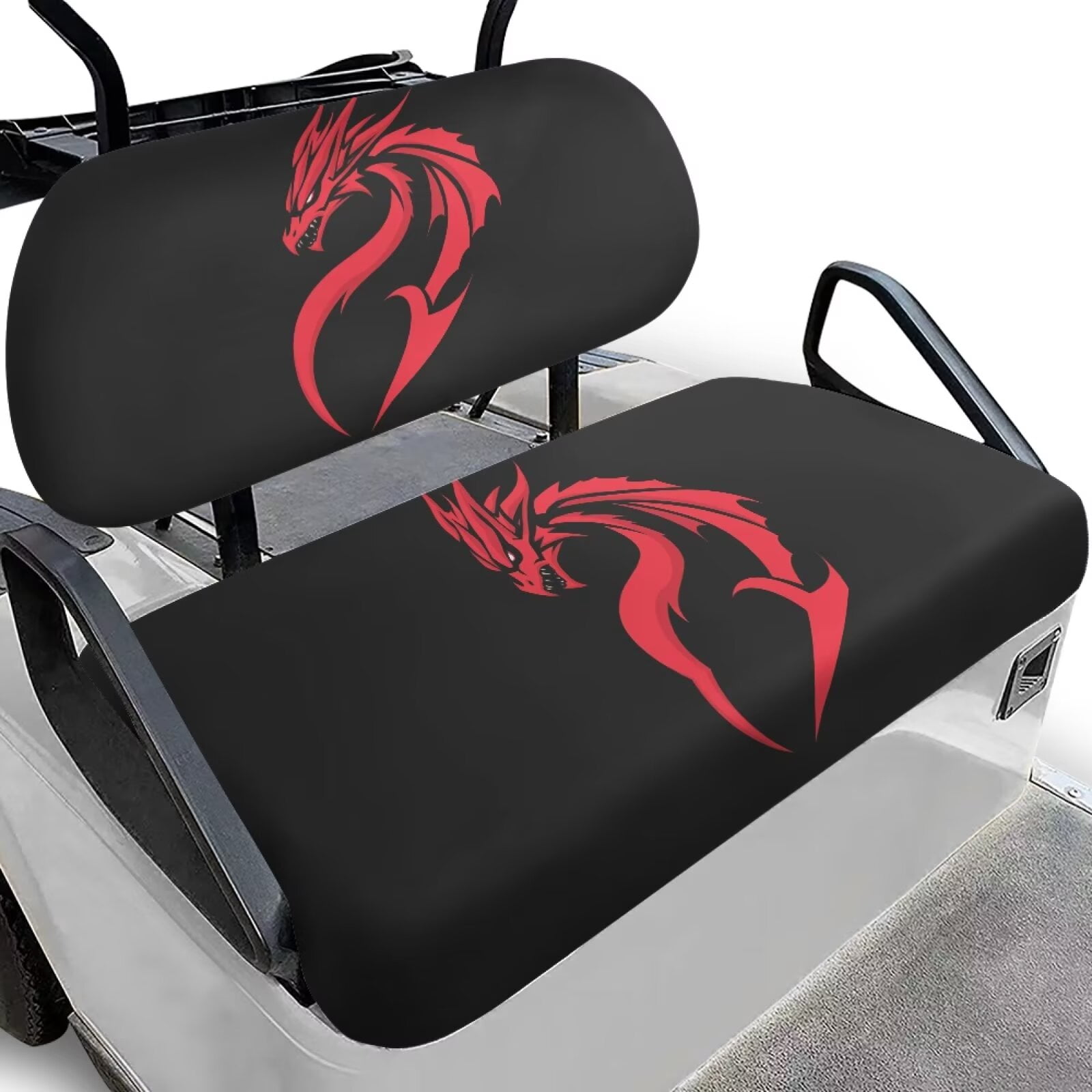 chaqlin Red Dragon Golf Cart Seat Covers 2 Passenger with Golf Cart ...
