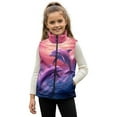 thumbnail image 1 of chaqlin Running Horse Vest for Girls Boys Casual Vest Coat Ligntweight Full Zipper Sleeveless Outerwear with Pockets Fall Winter Outfits, 1 of 6