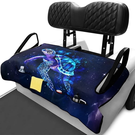 chaqlin Sea Turtle Golf Cart Seat with Pockets, for Sports, Golf Cart Seat Covers, Compatible with Club Car 2 Seat Club Car
