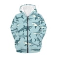 thumbnail image 1 of chaqlin Sharks Sweatshirts for Boys Trendy Y2K Zip up Hoodies Kids Long Sleeve Hooded Jacket Casual Outerwear Soft Drop Shoulder Cardigan with Pockets, 1 of 7