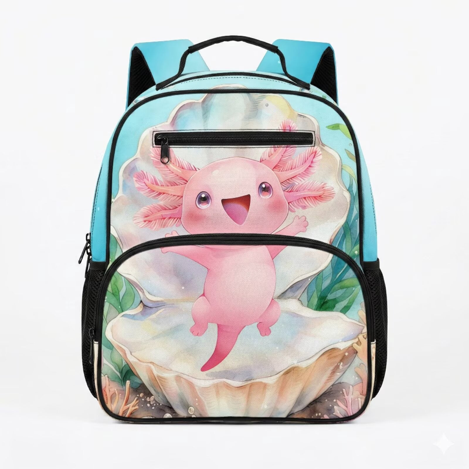 chaqlin Shell Axolotl Cartoon Toddler Backpack for Girls 2-4 Mini ...
