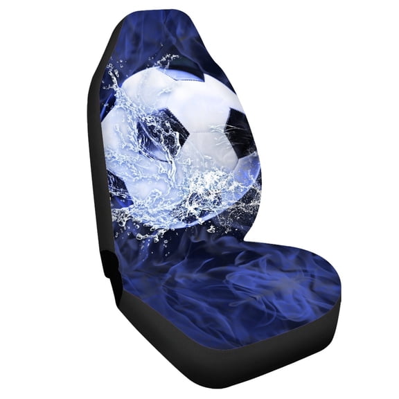 chaqlin Soccer Ball Splash Print Car Seat Covers 1 Pieces Set, Car Seat Protector Cover Polyester Stretchy Breathable for Suv Cars Van
