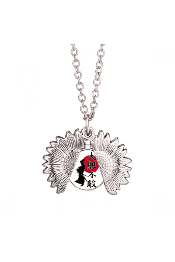 character couxiake japan sunflower necklace pendant locket jewelry
