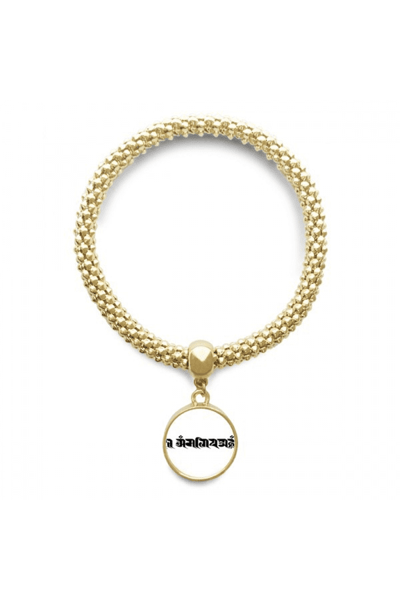 character figure pattern en bracelet round pendant jewelry chain