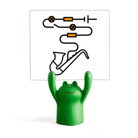 charging instrument saxoph power supply Memo Holder Cartoon Animal Frog Stand Decoration