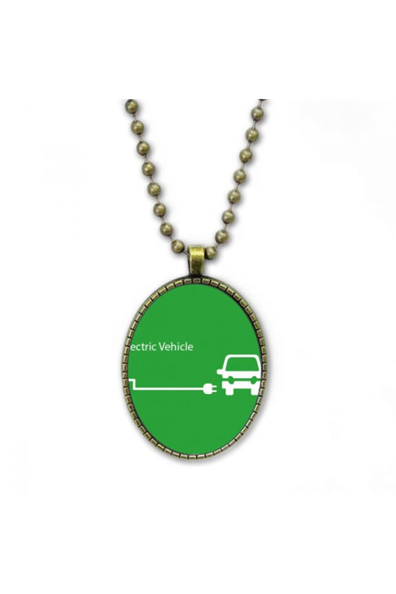 charging plug energy vehicles protect environment necklace vintage chain bead pendant jewelry collection