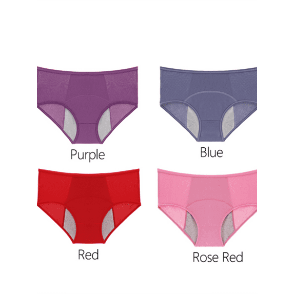charmo essentials Womens Period Underwear Plus Size Panties Briefs Pack of 4