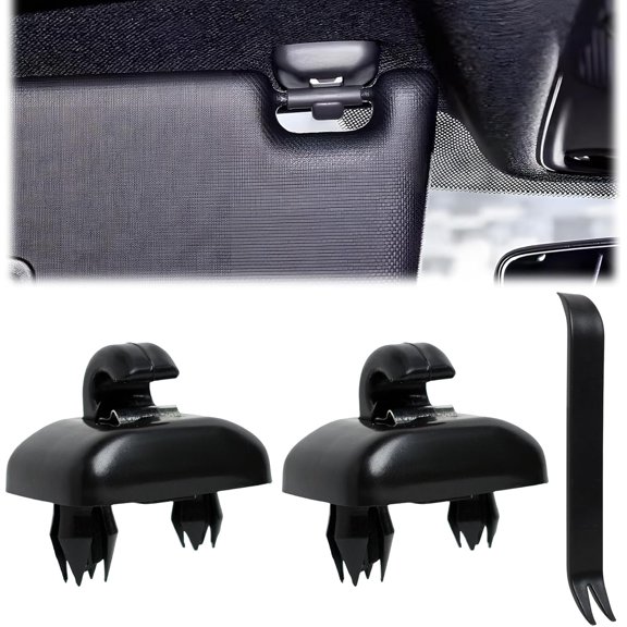 chasenew 2015 Q5 Sun Visor Clip Replacement Compatible with Audi, Sunvisor Inner Clips for A1 A3 A4 A5 A6 Q3 Q5 S3 S4 S5 TT, ABS Construction Interior Sunscreen Holder Hook, OEM #8U0857562A (Black)