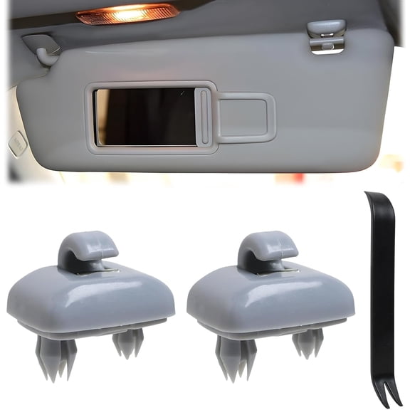 chasenew 2015 Q5 Sun Visor Clip Replacement Compatible with Audi, Sunvisor Inner Clips for A1 A3 A4 A5 A6 Q3 Q5 S3 S4 S5 TT, ABS Construction Interior Sunscreen Holder Hook, OEM #8U0857562A (Grey)