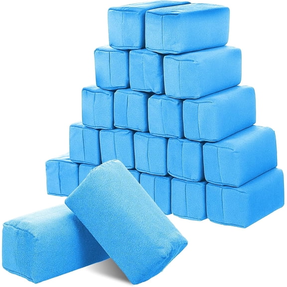 chasenew 20Pcs Microfiber Applicator Pads, Suede Car Sponge Applicator Car Detailing Coating Microfiber Pads for Cleaning Fine Polishing Graphene Metal Plastic Trim Ceramic Spray