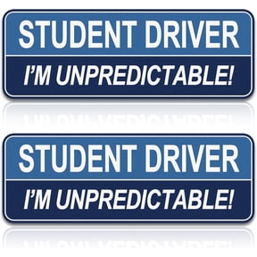 chasenew 2pcs Student Driver Magnet for Car,Safety Warning Be Patient New Driver Sticker-Colorful,Eflective,Weather Resistant Bumper Sticker Magnetic Reflective Rookie Drive (Bule)