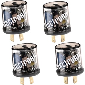 chasenew 4PCS Flasher Relay, 2 Pin 12V Heavy Duty Turn Signal Relay for Fixing Hyper Flashing, 2 Prong Round Electronic Flasher Blinker Relays Replacement for Car Truck SUV